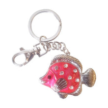 Load image into Gallery viewer, pink tropical ocean fish keyring keychain bag chain 