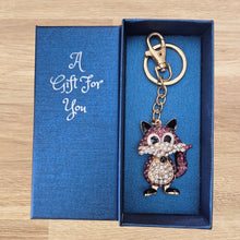 Load image into Gallery viewer, Fox Cartoon Keychain Boxed Gift | Super Cute Fox Bag Chain Keyring Gift | Fox Lover Gift