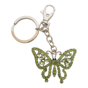 Green butterfly keyring keychain gift 