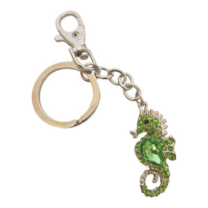 Seahorse Keyring | Beautiful Green Seahorse Keychain Ocean Gift