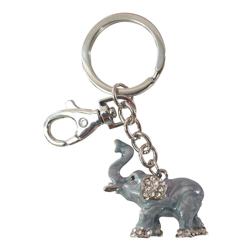 Elephant Keyring | Lucky Grey Cute Elephant Keychain Gift | Elephant Lover Gifts