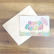 Load image into Gallery viewer, Free Personalised Gift Card | Happy Birthday | Craft Card With Envelope