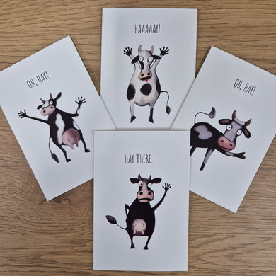 Cow Gift Cards | Super Cute Cow Cards | Funny Hay Assorted Sayings | Price Per Unit