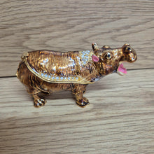 Load image into Gallery viewer, Hippo Jewellery Trinket Ornament Box | Wild Hippo Gift