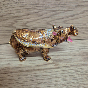Hippo Jewellery Trinket Ornament Box | Wild Hippo Gift