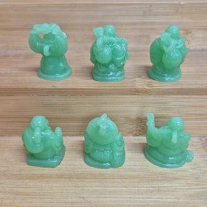 Buddhas Lucky Set Of 18 Mini Statues | 3 Different Colours | Feng Shui Buddha Gifts