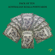 Load image into Gallery viewer, POSTCARD | Pack Of Ten Australian Koala Tourism Postcards | Australian Designed &amp; Made