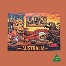 Load image into Gallery viewer, POSTCARD | Outback Watering Hole Funny Australia Postcard | Australia Made