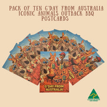 Load image into Gallery viewer, POSTCARDS | Pack Of 10 | Iconic Australian Animals | Outback Barbie | G'Day From Australia | Made In Australia Gifts