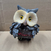 Load image into Gallery viewer, Welcome Owl Garden Ornament Pair | Resin Owl Statue's | Cute Owl Figures
