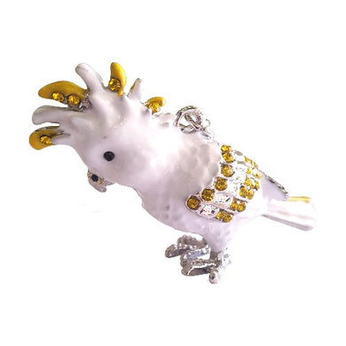 white cockatoo corella parrot Australian bird keyring keychain gift 