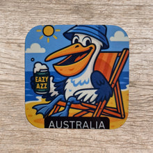 Load image into Gallery viewer, Magnet | Australian Made Magnets | Paddy The Pelican At The Beach | Funny Tourism Gift