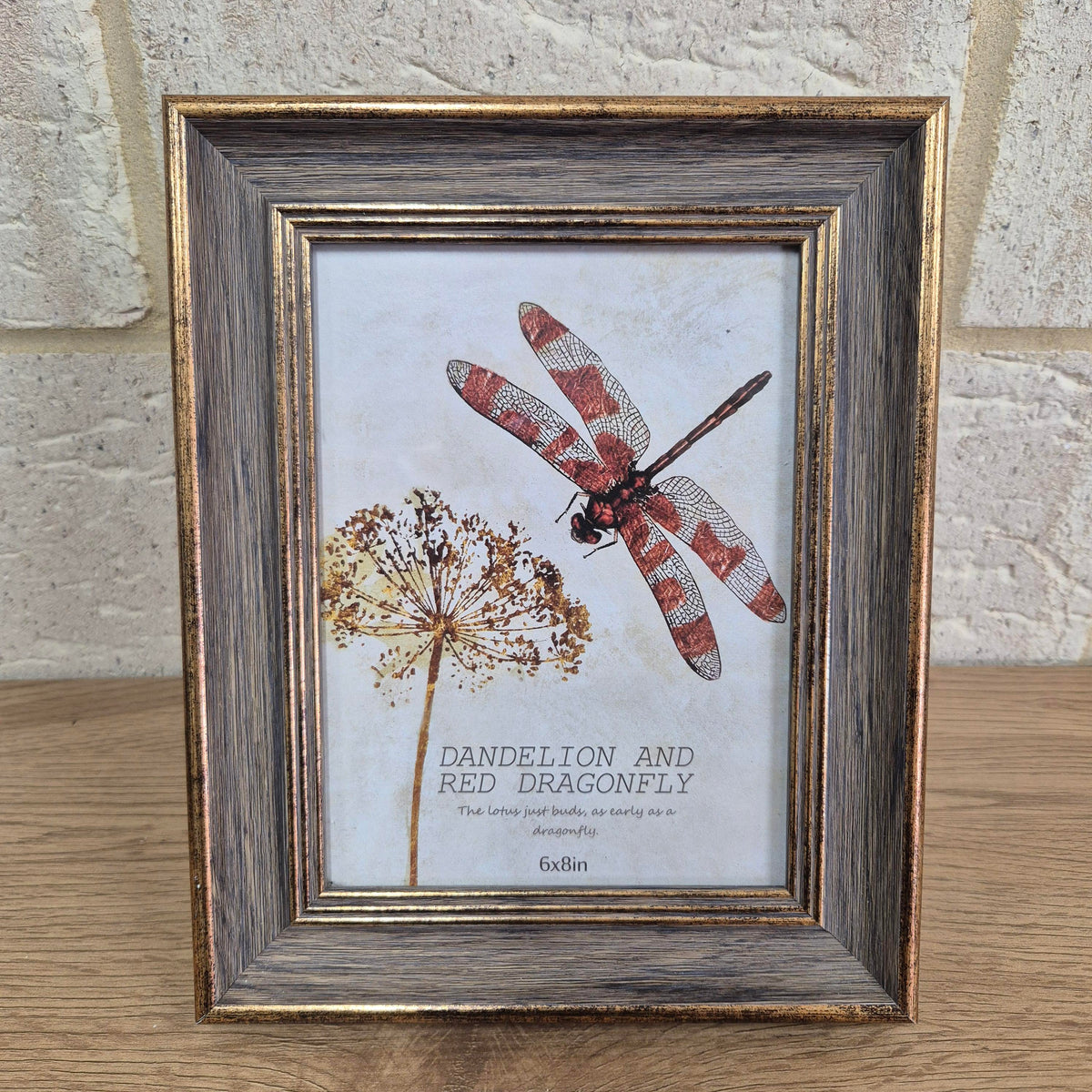 Photo Frame | Stand Alone Wooden Frame | Dark Rustic Look | 6 x 8 in P ...