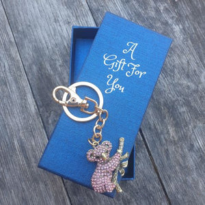 pink koala keyring keychain boxed gift 