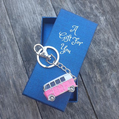 Pink VW Kombi keyring keychain boxed gift 