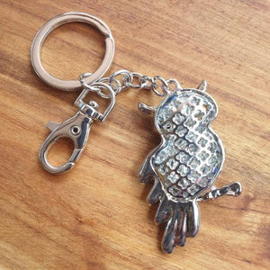 Owl Keyring Gift | Blue Owl Bag Chain Keychain | Owl Lover Gifts | Wise Owl Wisdom