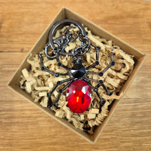 Load image into Gallery viewer, Spider Keychain Boxed Gift | Redback Large Spider Keyring Bag Chain | Spider Lover Gifts