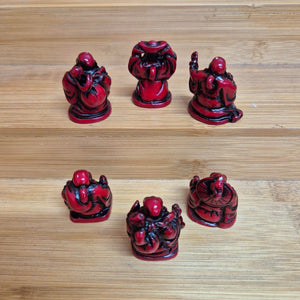 Buddhas Lucky Set Of 18 Mini Statues | 3 Different Colours | Feng Shui Buddha Gifts