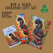 Load image into Gallery viewer, Black &amp; Red Cockatoo gift set Australian made gifts 