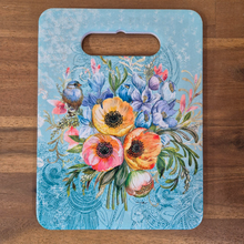 Load image into Gallery viewer, Garden Flower Blue Bird Kitchen Cheeseboard | Bird &amp; Flower Ceramic Table Tray