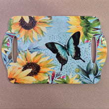 Load image into Gallery viewer, Sunflower Butterfly Kitchen Serving Tray rivet 