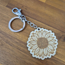 Load image into Gallery viewer, Sunflower Wooden Keychain Keyring Bag chain | Australian Made Gifts | Sustainable Gifts