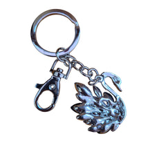 Load image into Gallery viewer, Swan Keyring | Beautiful Black &amp; Red Swan Bird Keyring | Bag Chain | Keychain Gift