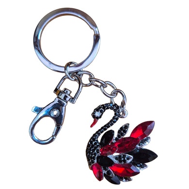 Black swan keyring keychain gift 