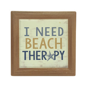 Beach Fridge Magnet | I Need Beach Therapy Ceramic Gift | Ocean Beach Themed Gift