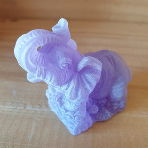 Elephants |  Purple Coloured Lucky Elephants | Set Of 6 Small Statue's / Ornaments