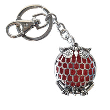 Load image into Gallery viewer, Essential oil owl keyring keychain 