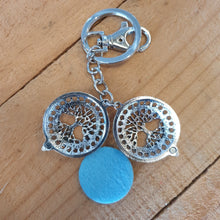Load image into Gallery viewer, Tree Of Life Keyring | Essential Oil Diffusor Blue Pad  | Bag Chain | Keychain Gift