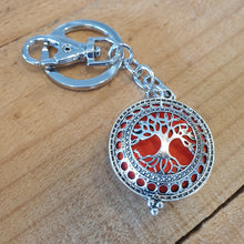 Load image into Gallery viewer, Tree Of Life Keyring | Essential Oil Diffusor Orange Pad  | Bag Chain | Keychain Gift