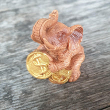 Load image into Gallery viewer, Elephant Statue Figurines | Lucky Money Elephants | Set Of 4  Lucky Cute Ornaments
