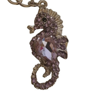 Seahorse Keyring | Beautiful Purple Seahorse Keychain Ocean Gift