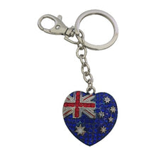 Load image into Gallery viewer, Australian map heart keyring Australian Keyring Australian Keychain Australian Tourist Gifts Australian Tourism 