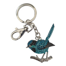 Load image into Gallery viewer, Blue Wren - Keyring - Keychain - Bag Chain - Bag Charm - Australia Bird Gift
