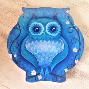 Owl Trivet Tile | Blue Beautiful Owl Kitchen Gift | Owl Lovers Gifts