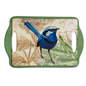 Blue Wren Serving Table Tray | Splendid Fairy Wren Gift | Australian Bird Giftware