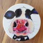 Cow Gift Box Hamper Set | Quirky Cow Lovers Gift | Cow Coasters Keyring Tea towel