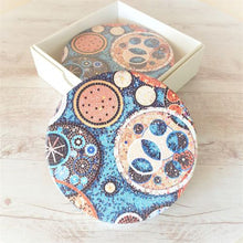 Load image into Gallery viewer, Coral Earth Homeware Coasters | Colourful Set Of 4 Ceramic Table Coaster Set