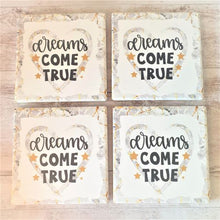 Load image into Gallery viewer, Dreams come true square coasters boxed gift