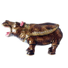 Load image into Gallery viewer, Hippo | Wild Animal Hippo Trinket Box | Jewellery Ornament Keepsake