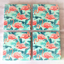 Load image into Gallery viewer, Flamingo Tropical Coasters | Boxed Set Of 4 | Table Coasters Kitchen Gift