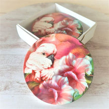 Load image into Gallery viewer, Australian Pink &amp; Grey Galah Coasters | Boxed Gift Set Of 4 Table Bar Coasters