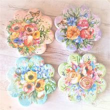Load image into Gallery viewer, Garden Butterfly &amp; Bird Coasters | Mixed Boxed Set Of Four | Flower Shaped Table Coasters