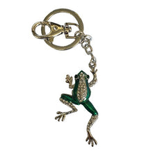 Load image into Gallery viewer, Green tree frog keyring keychain frog lover gifts