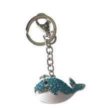 Load image into Gallery viewer, Whale Keychain Gift | Blue &amp; Silver Cute Whale Keyring | Ocean Animal Gift