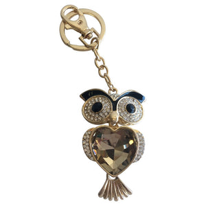 Owl Keychain | Gold Large Beautiful Owl Keyring Gift | Bag Chain
