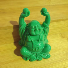 Load image into Gallery viewer, Buddha Statue Set | Jade Green Lucky Buddha Set Of 6 | Wealth Prosperity Health Gifts
